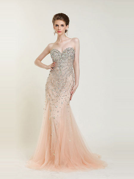 Jeweled Mermaid Prom Dress