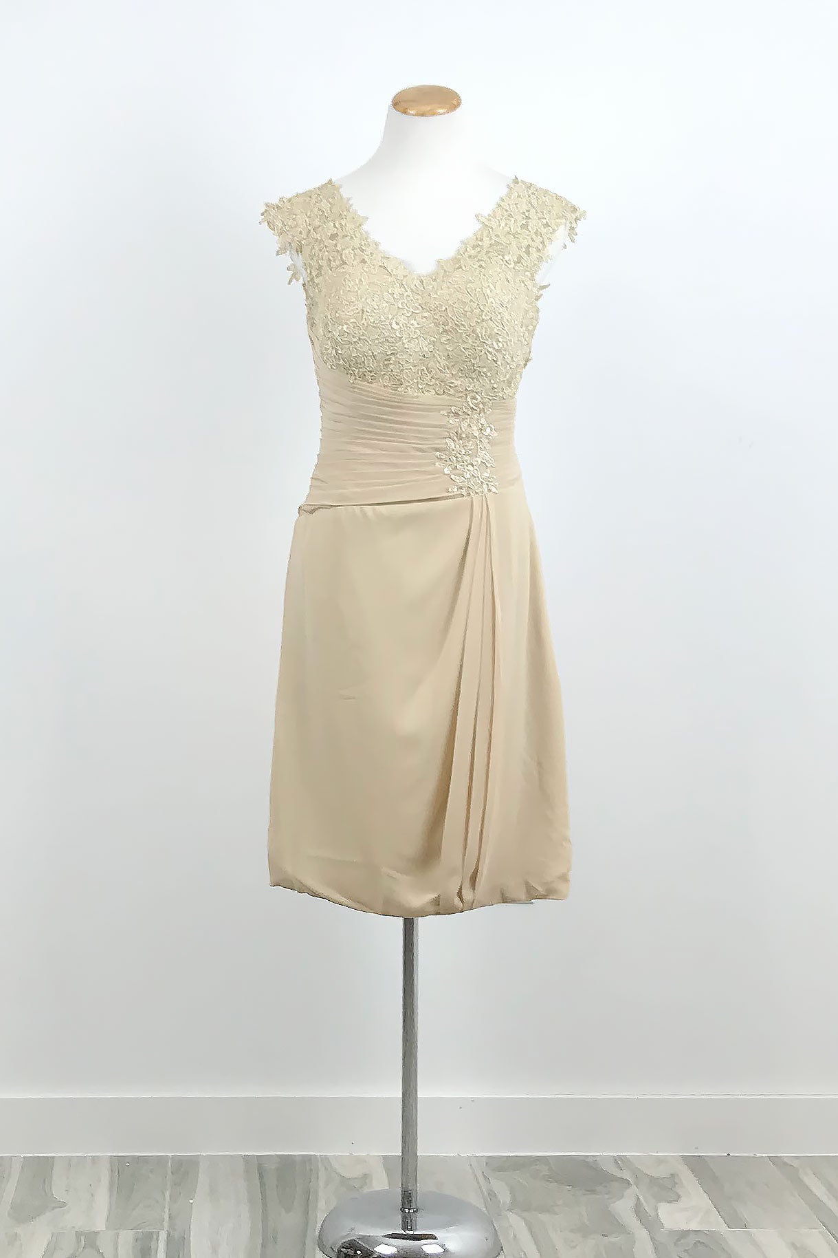 Beige Chiffon Dress