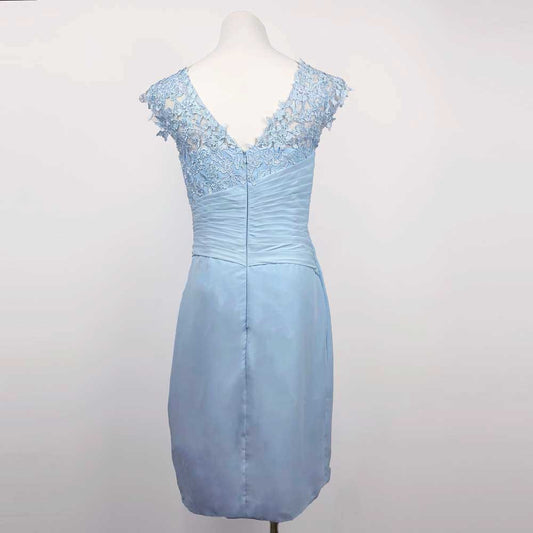 Blue Short Chiffon Mother of Bride Dress XH1031