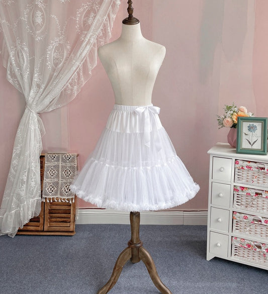 Short Ruffle Petticoat for Retro 50s Dress and Lolita Cosplay Dresses