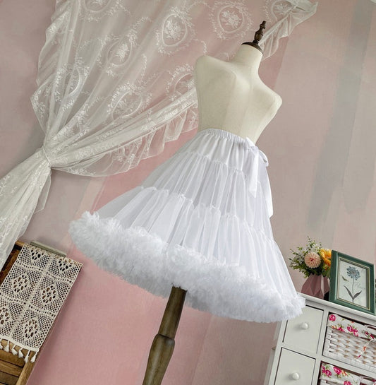 Short Ruffle Petticoat for Retro 50s Dress and Lolita Cosplay Dresses