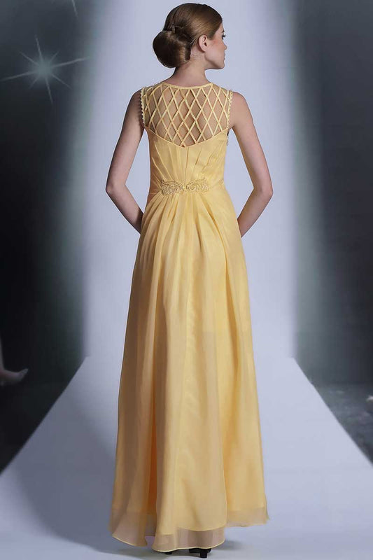 Yellow Maxi Long Formal Prom Evening Dress DQ830975