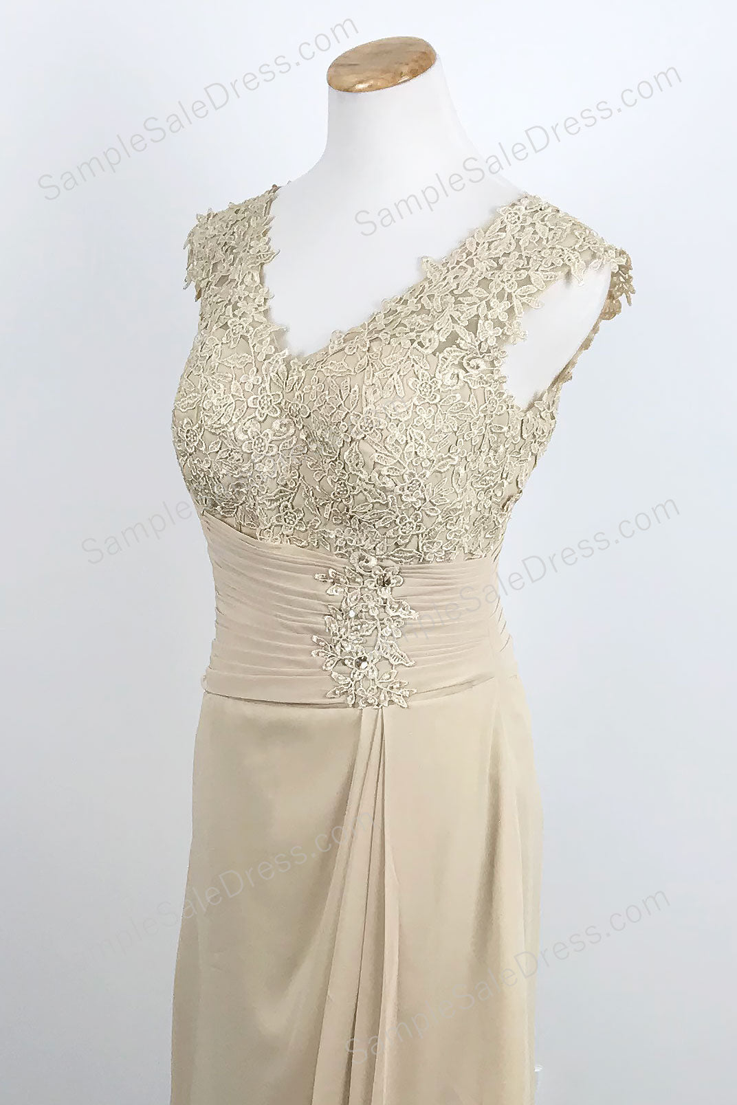 Beige Chiffon Dress