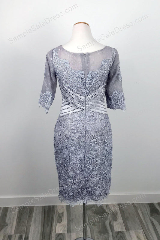 Dark Gray Short Mother of Bride Formal Dress XH1016