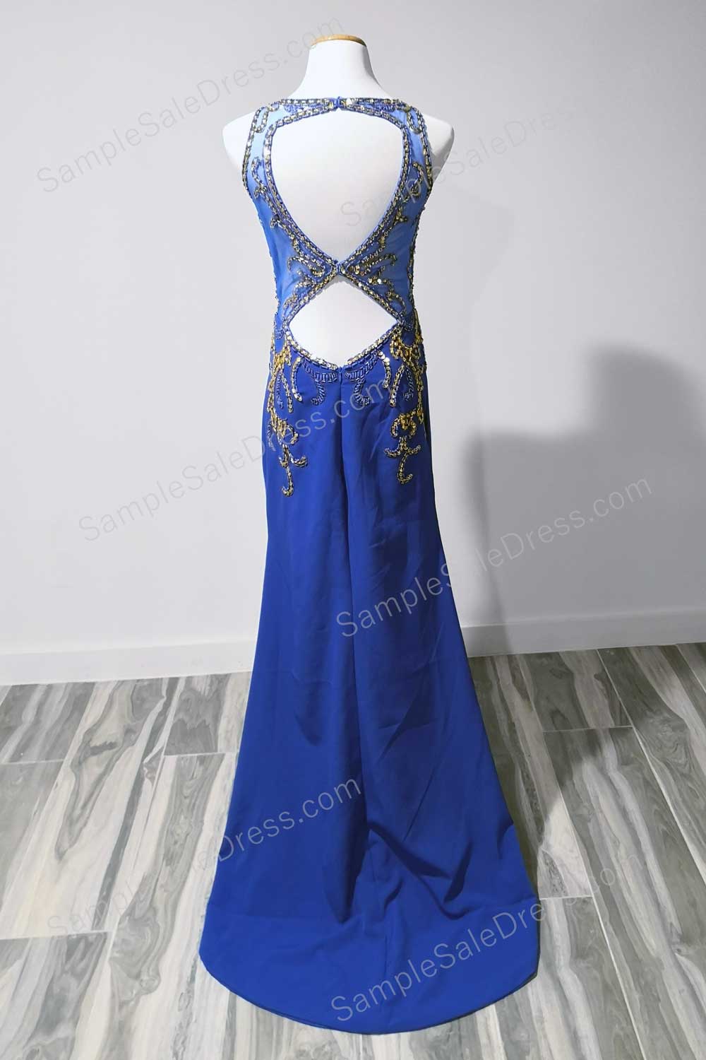 Sexy Blue Prom Dress with Side Slit