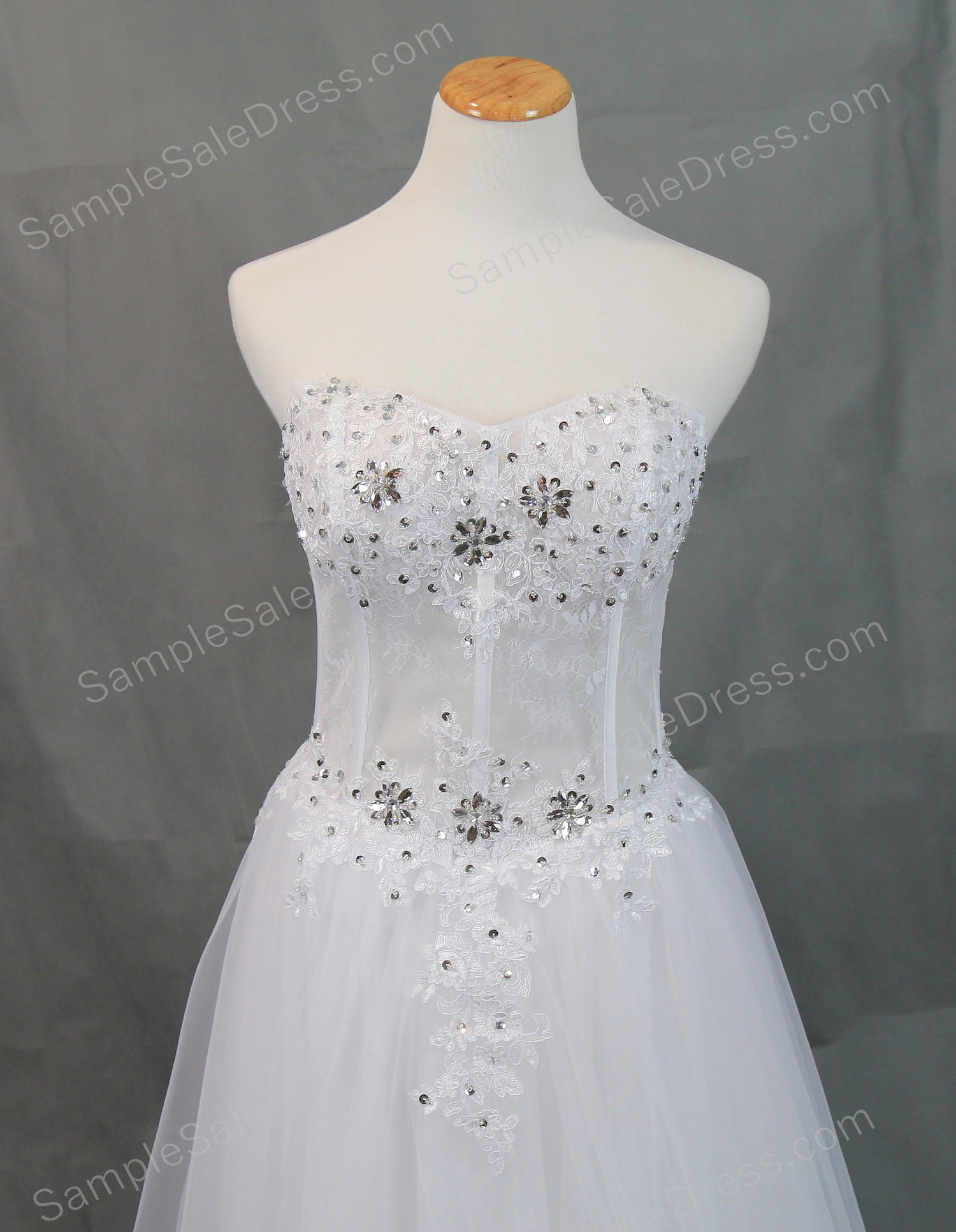 Strapless Wedding Dress with Layered Skirt XH1060